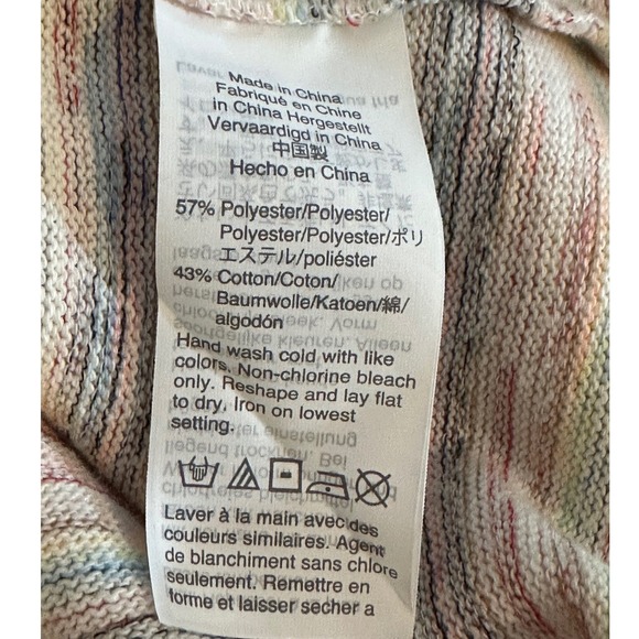 Madewell Balloon Sleeve Cropped Crewneck Top Sz S Rainbow Stripe Bubble Sleeve - Picture 4 of 11